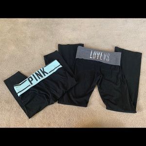 VS Pink Yoga/Cropped Legging BUNDLE SIZE SMALL